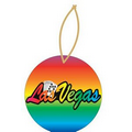 Las Vegas w/ Royal Flush Ornament w/ Clear Mirrored Back (3 Sq. Inch)